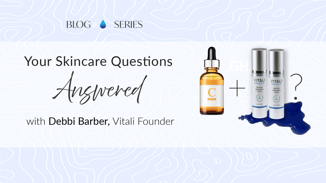 How do I use Vitamin C and Copper Peptides (GHK-Cu) together in my Vitali Skincare routine?